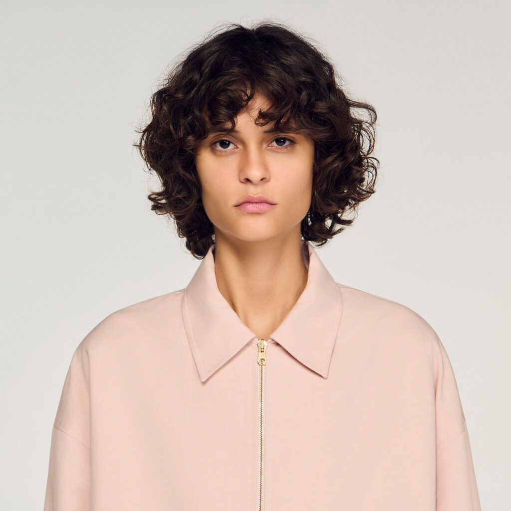 Blouson en coton et lin