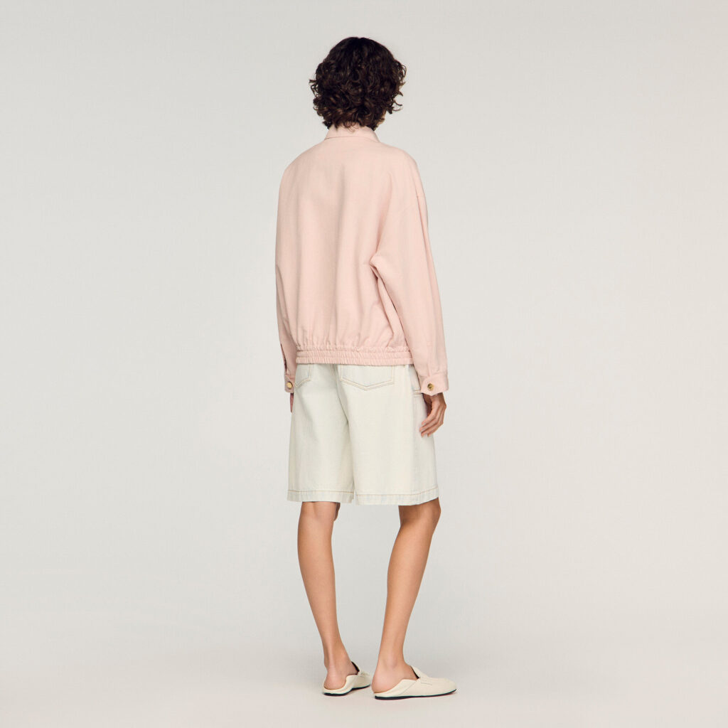 Blouson en coton et lin