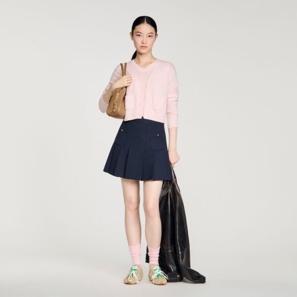 Cardigan court en laine cachemire