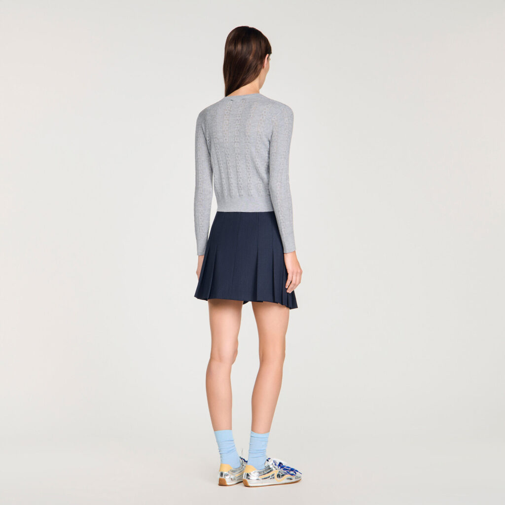 Cardigan en maille pointelle