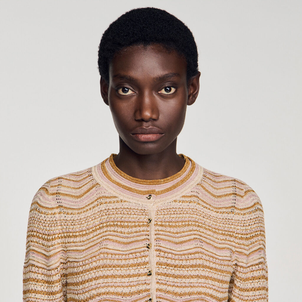 Cardigan en maille fantaisie