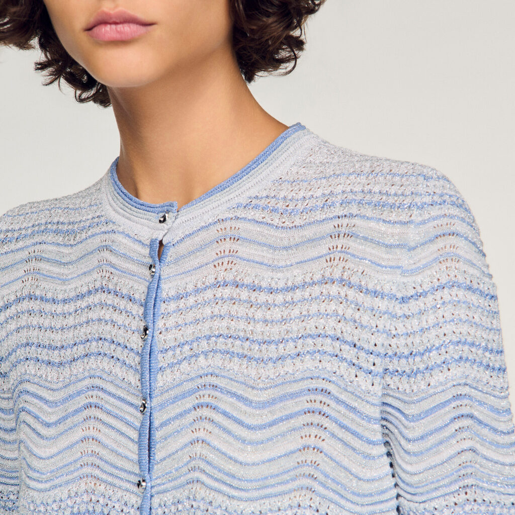 Cardigan en maille fantaisie