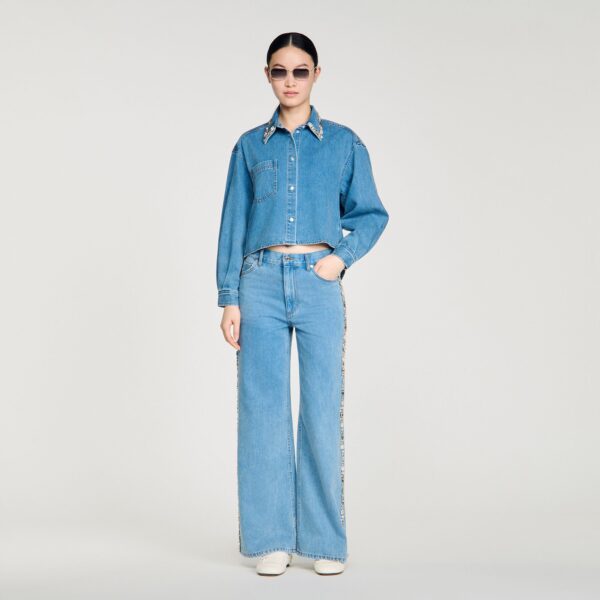 Chemise en jean strassée