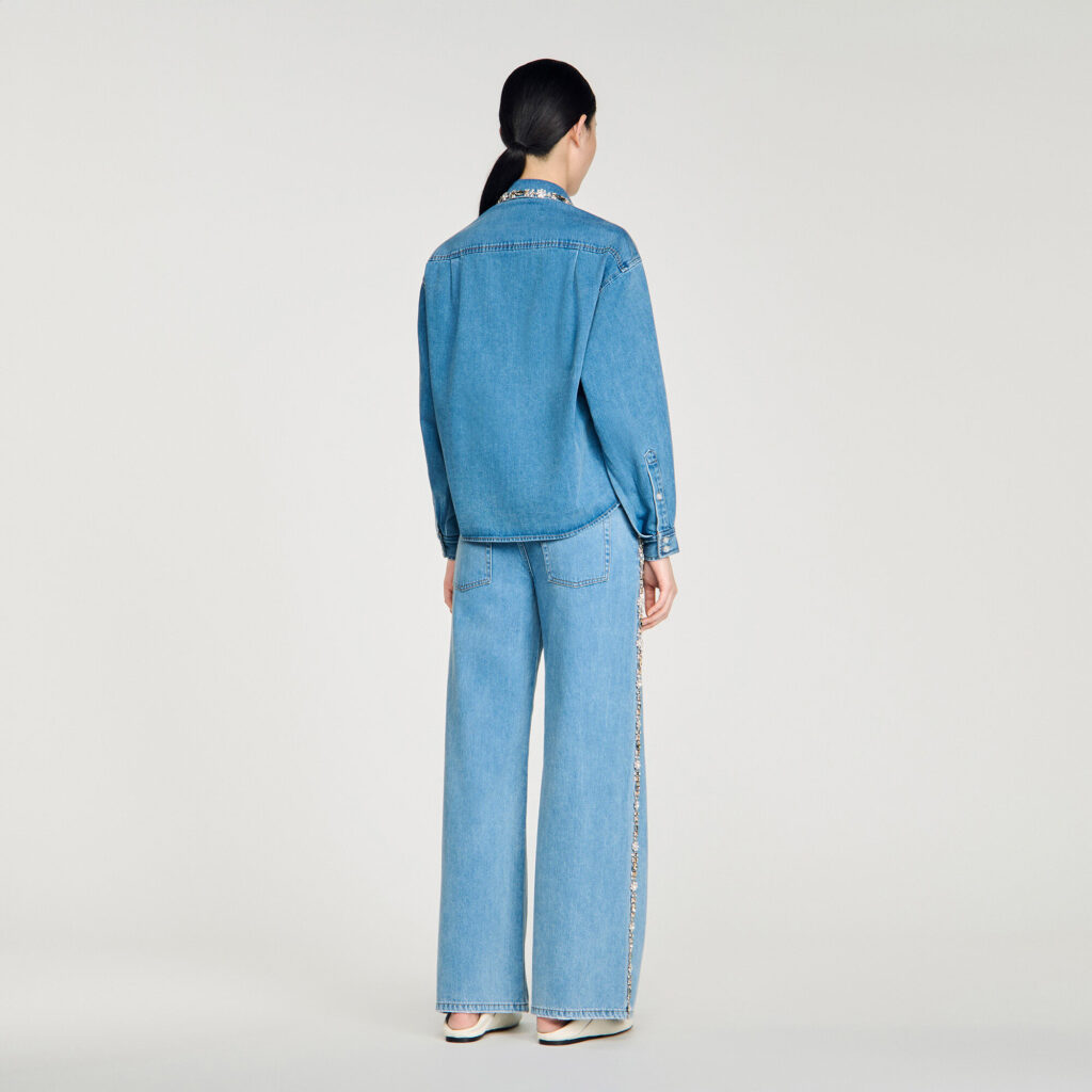 Chemise en jean strassée