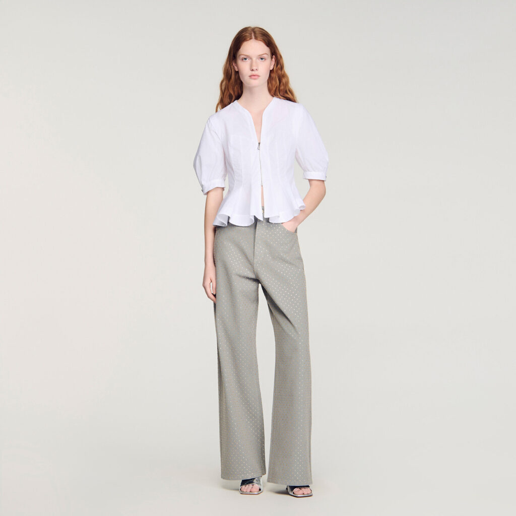 Chemise zippée à basque