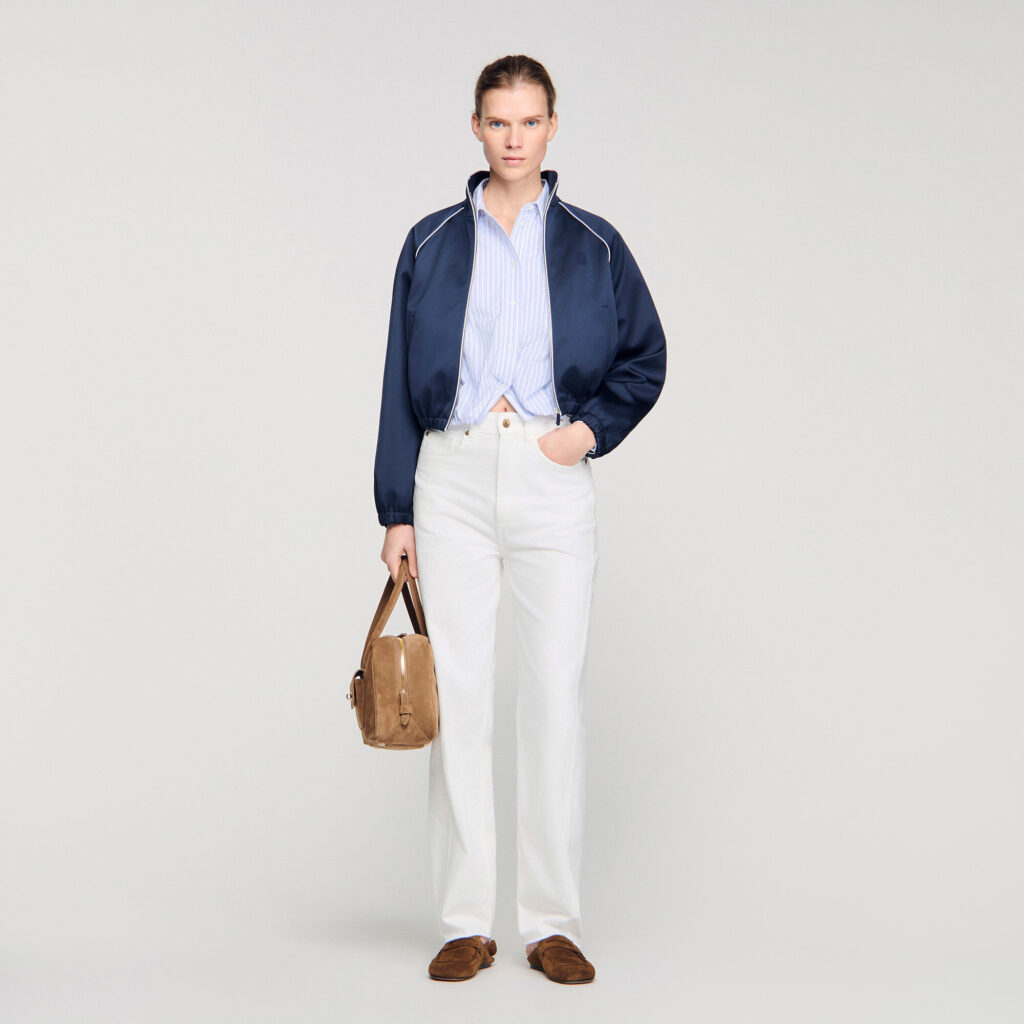 Chemise courte à rayures