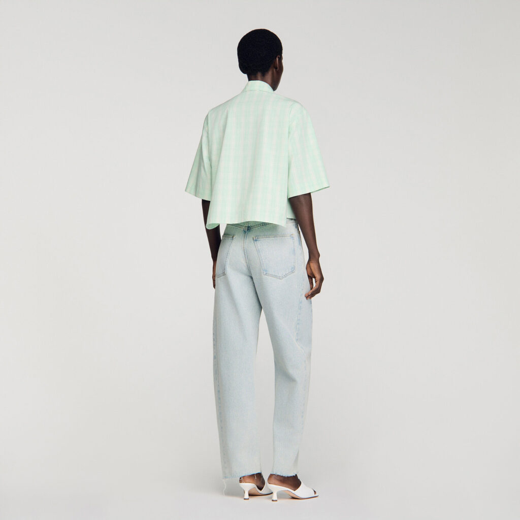 Chemise courte à carreaux