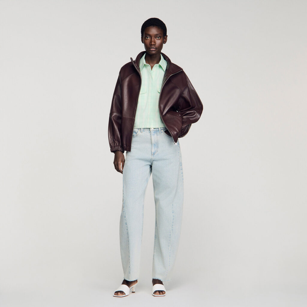 Chemise courte à carreaux