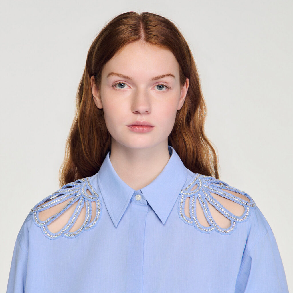 Chemise brodée en coton
