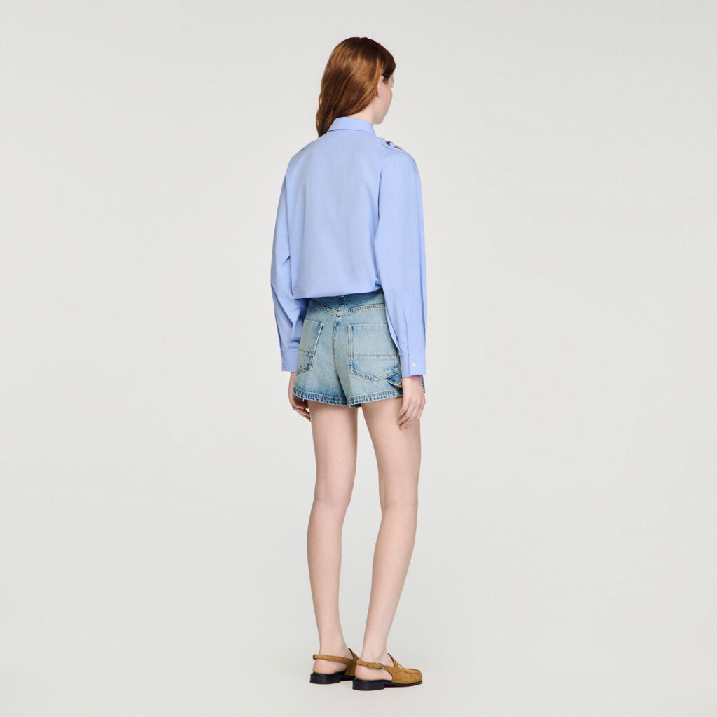 Chemise brodée en coton