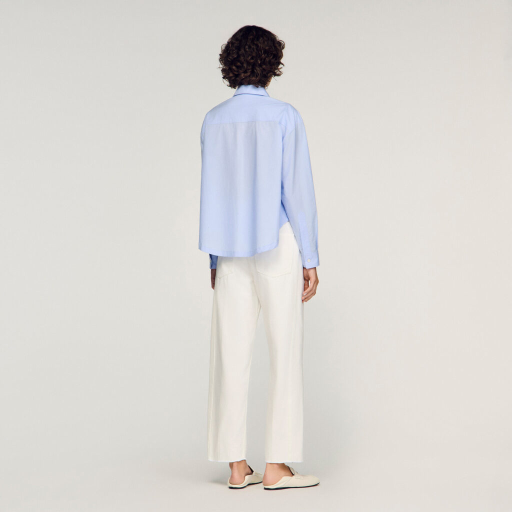 Chemise en coton brodée