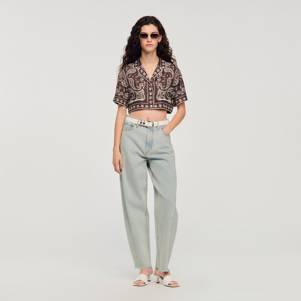 Chemise courte imprimé bandana