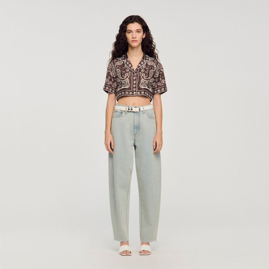 Chemise courte imprimé bandana