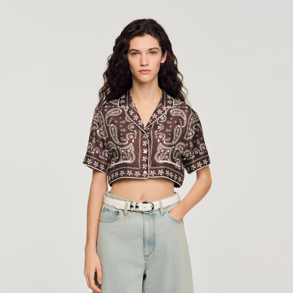 Chemise courte imprimé bandana