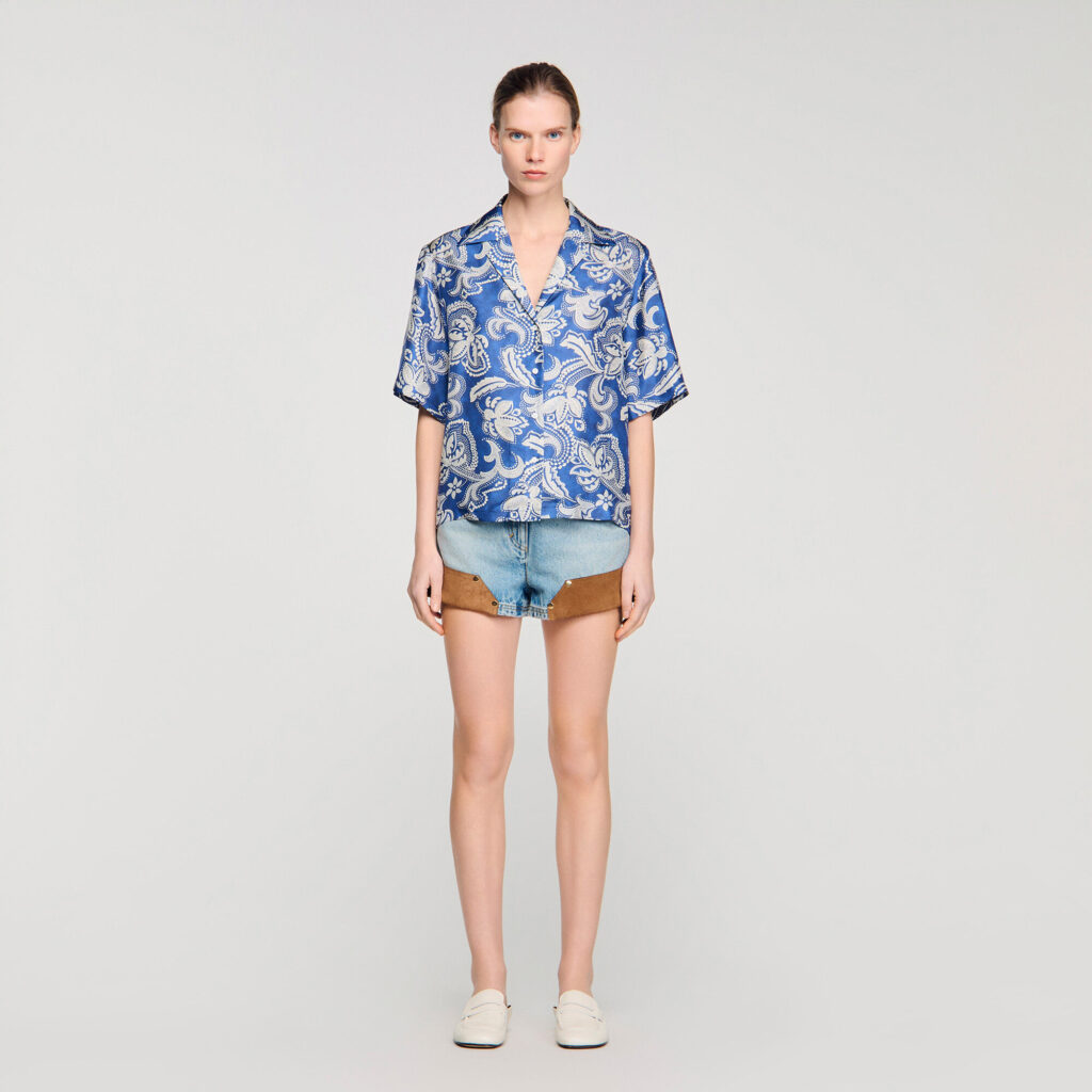 Chemise à imprimé floral