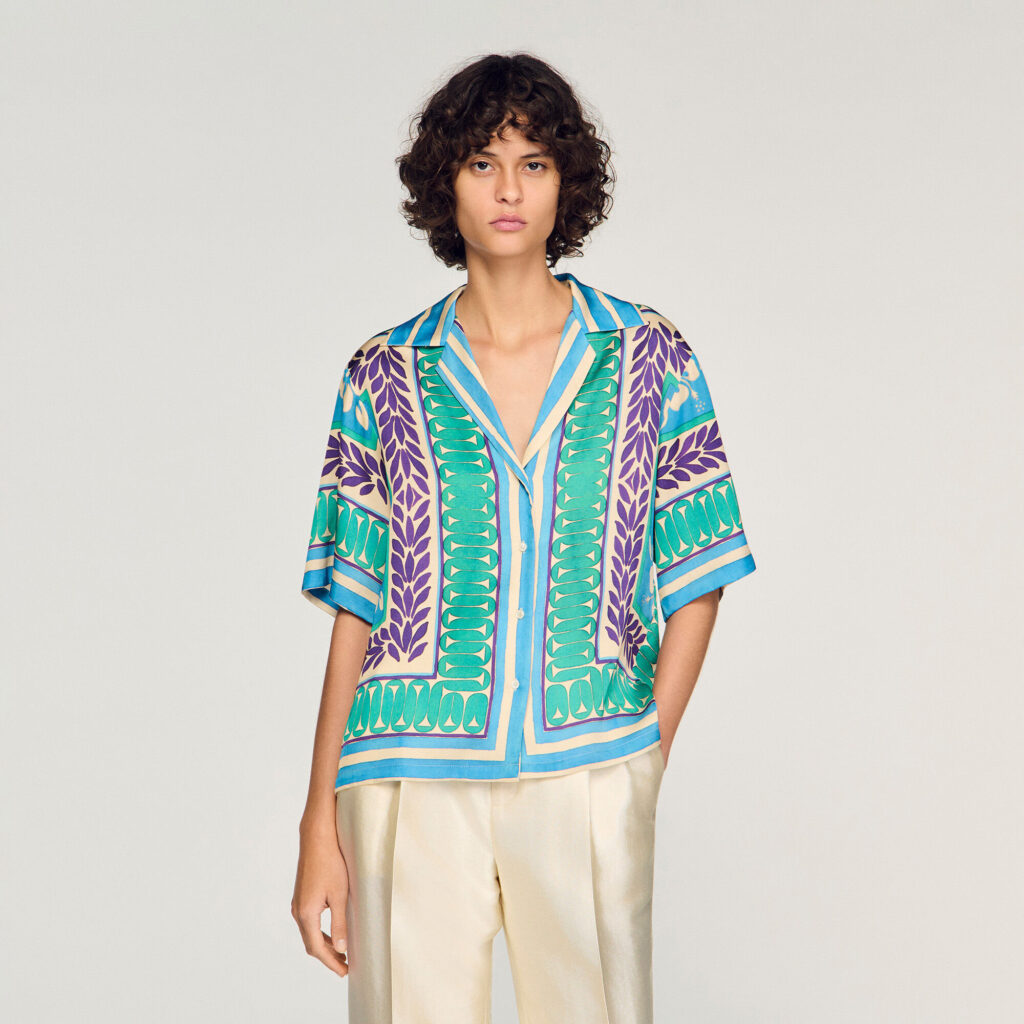 Chemise à imprimé fleur