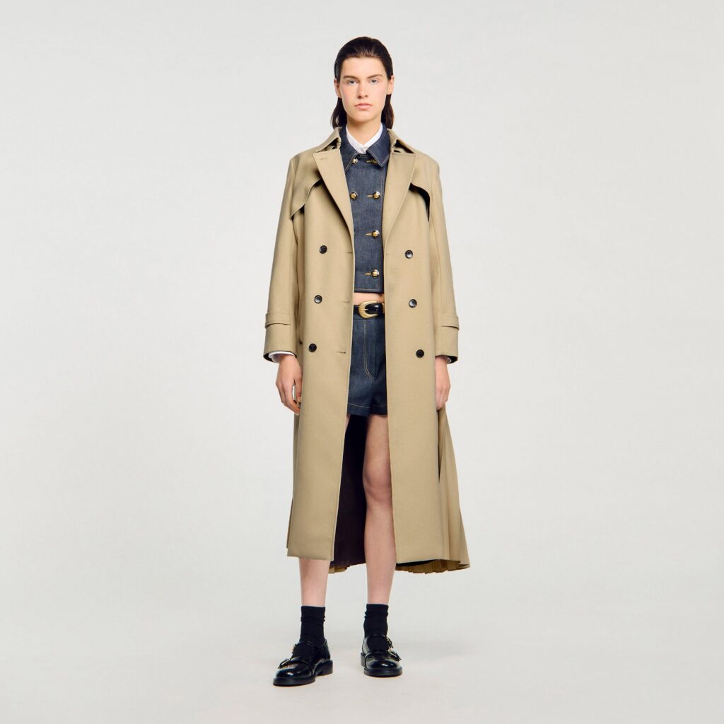 Trench ceinturé double boutonnage