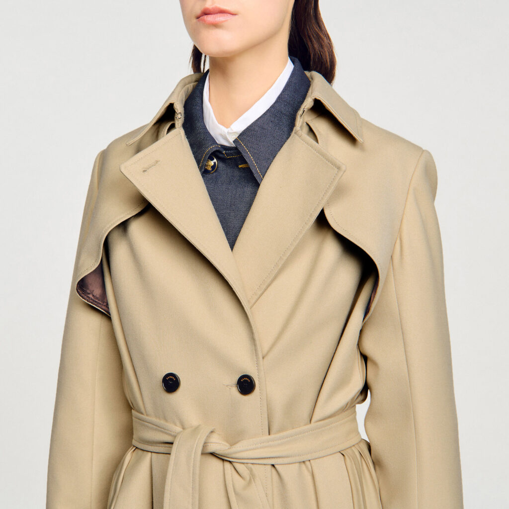 Trench ceinturé double boutonnage