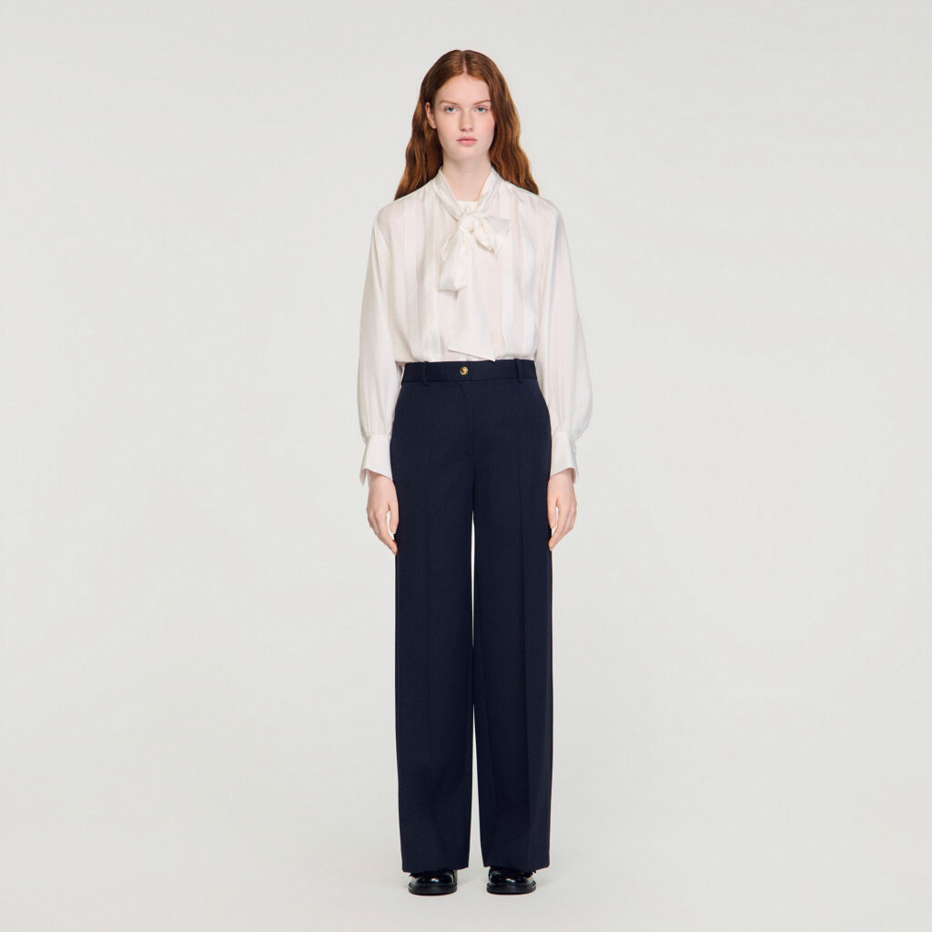 Pantalon à fines rayures
