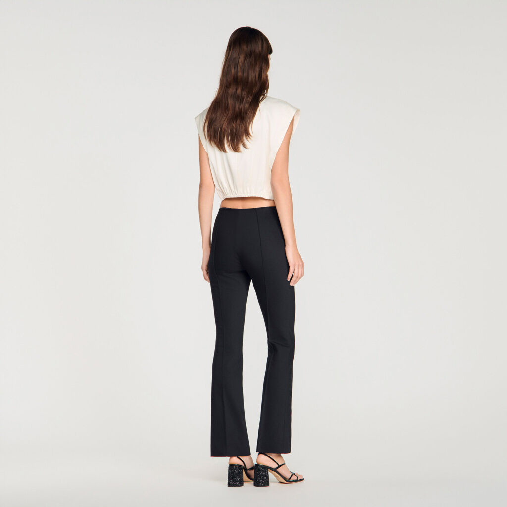 Pantalon à plis et zip