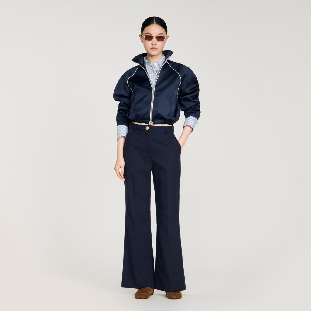 Pantalon large en laine