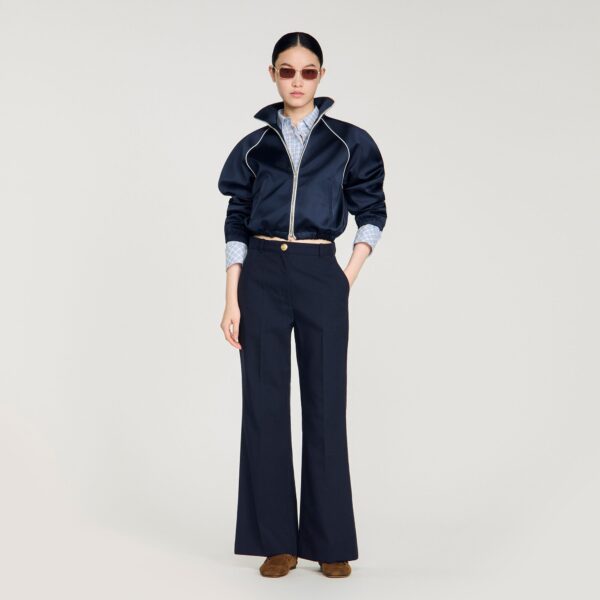 Pantalon large en laine