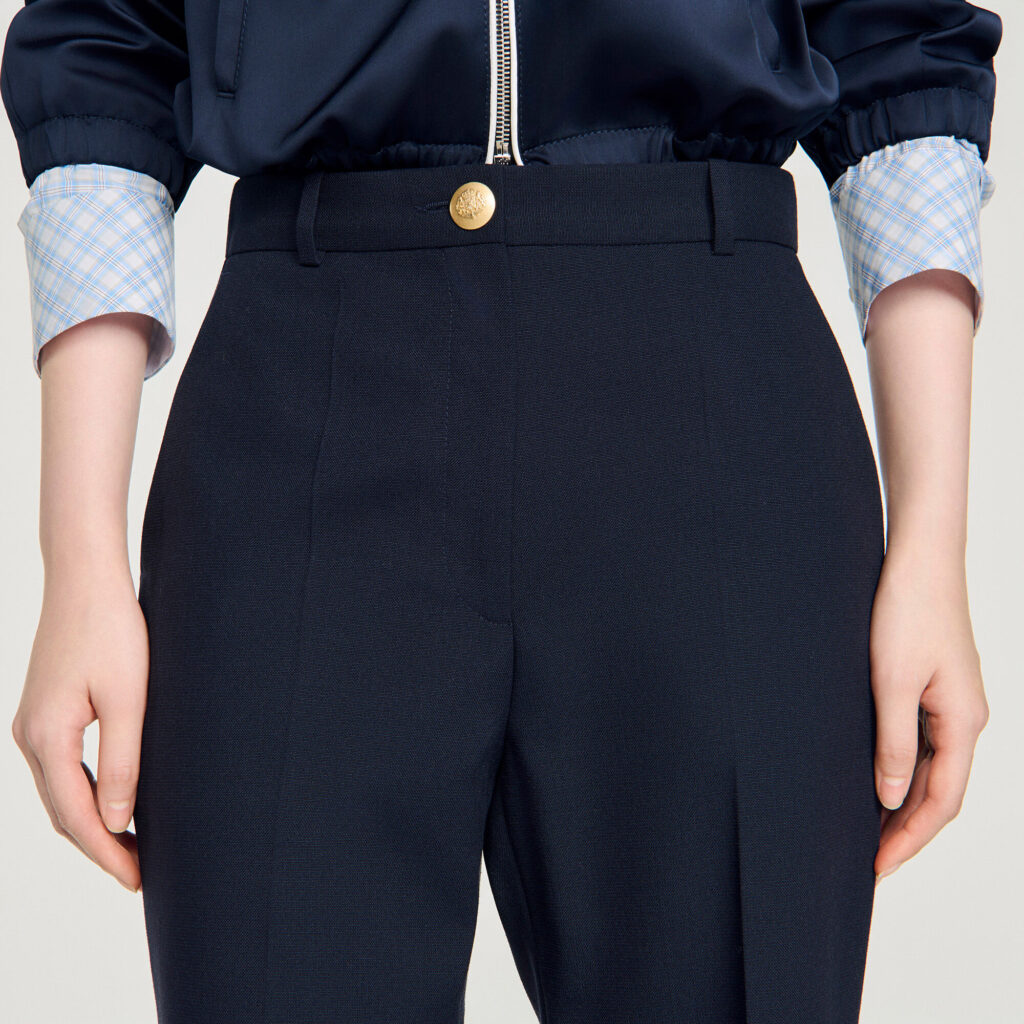 Pantalon large en laine
