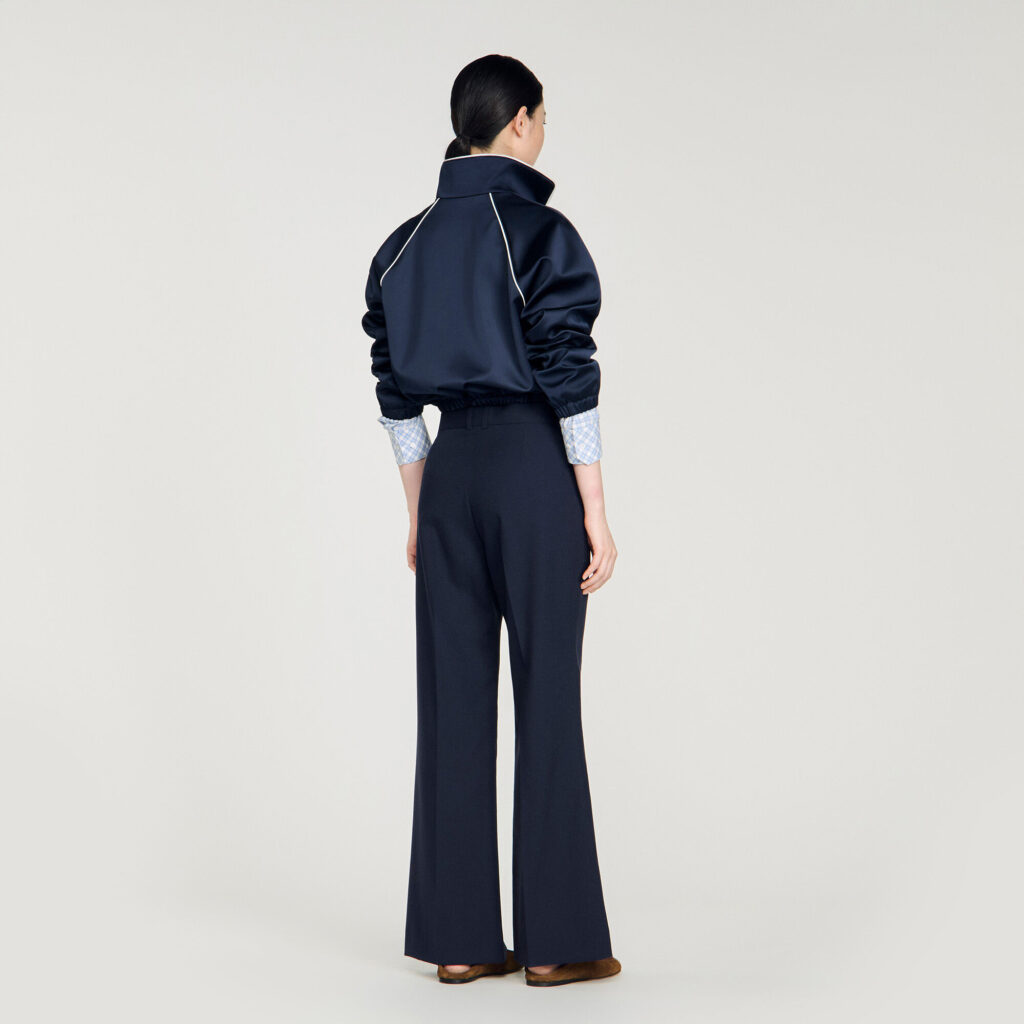 Pantalon large en laine