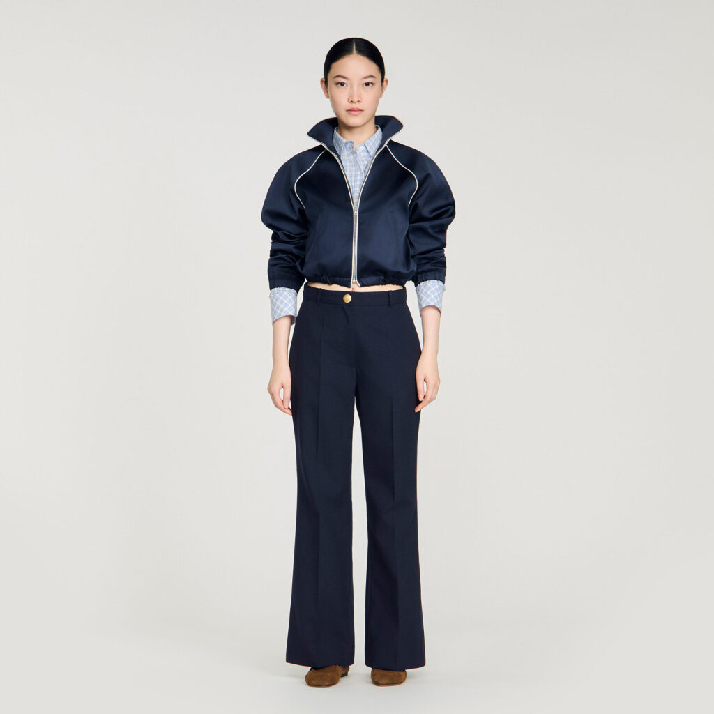 Pantalon large en laine