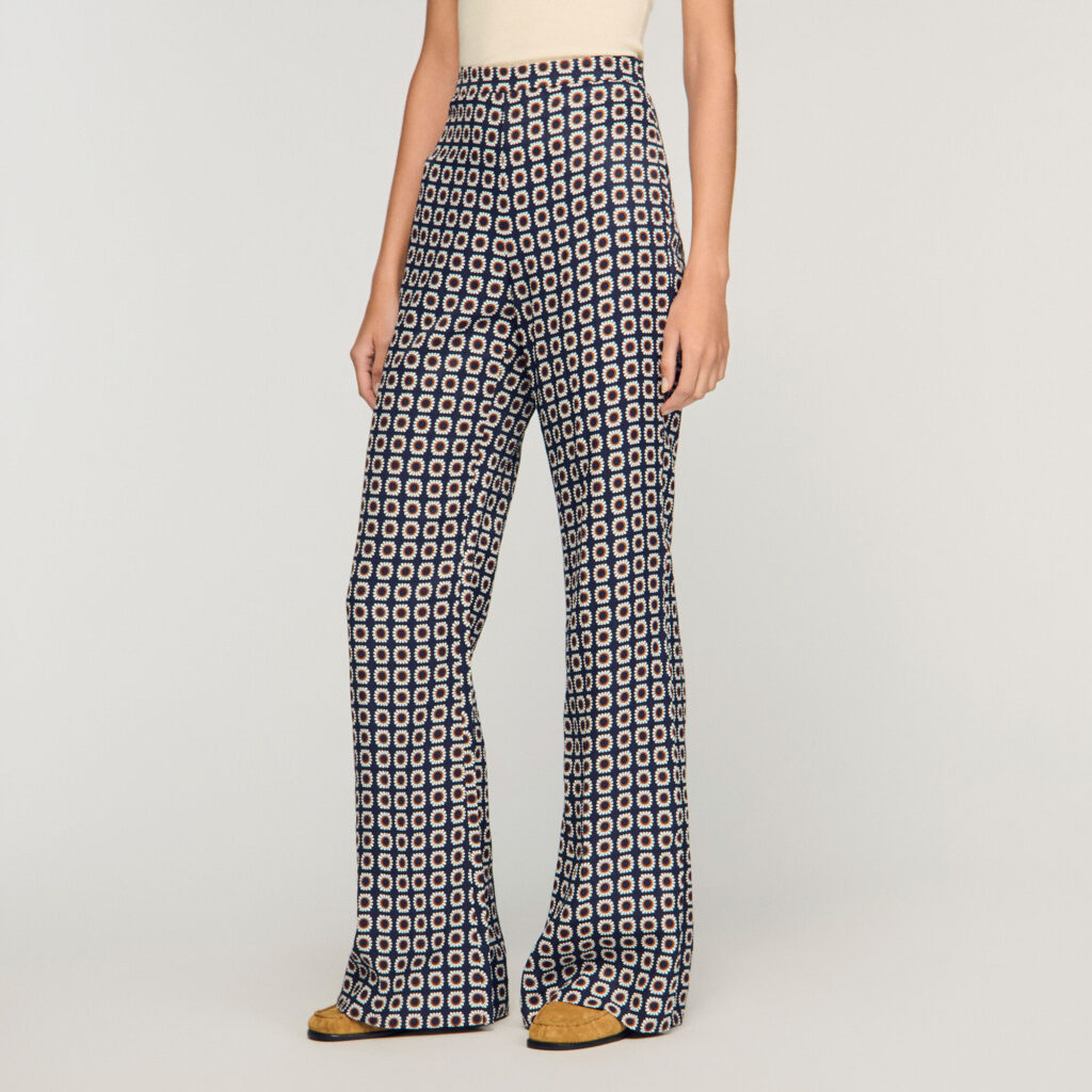 Pantalon fluide à imprimé fleuri