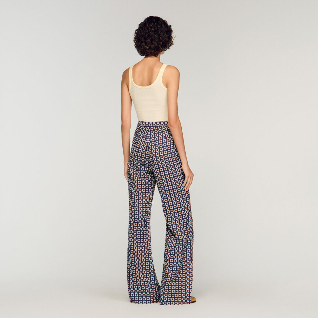 Pantalon fluide à imprimé fleuri