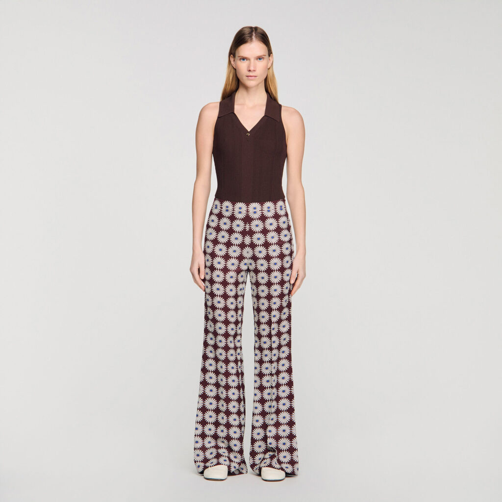 Pantalon fluide imprimé fleuri