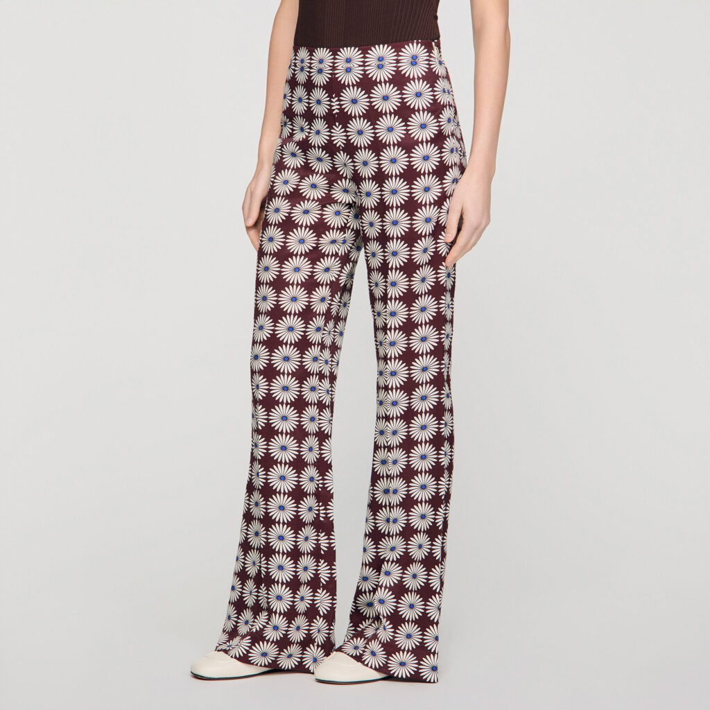 Pantalon fluide imprimé fleuri