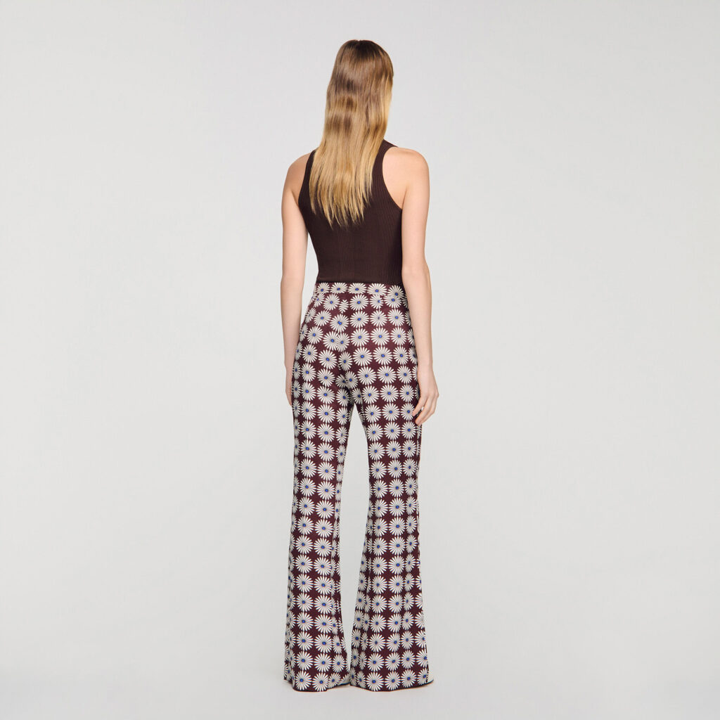 Pantalon fluide imprimé fleuri