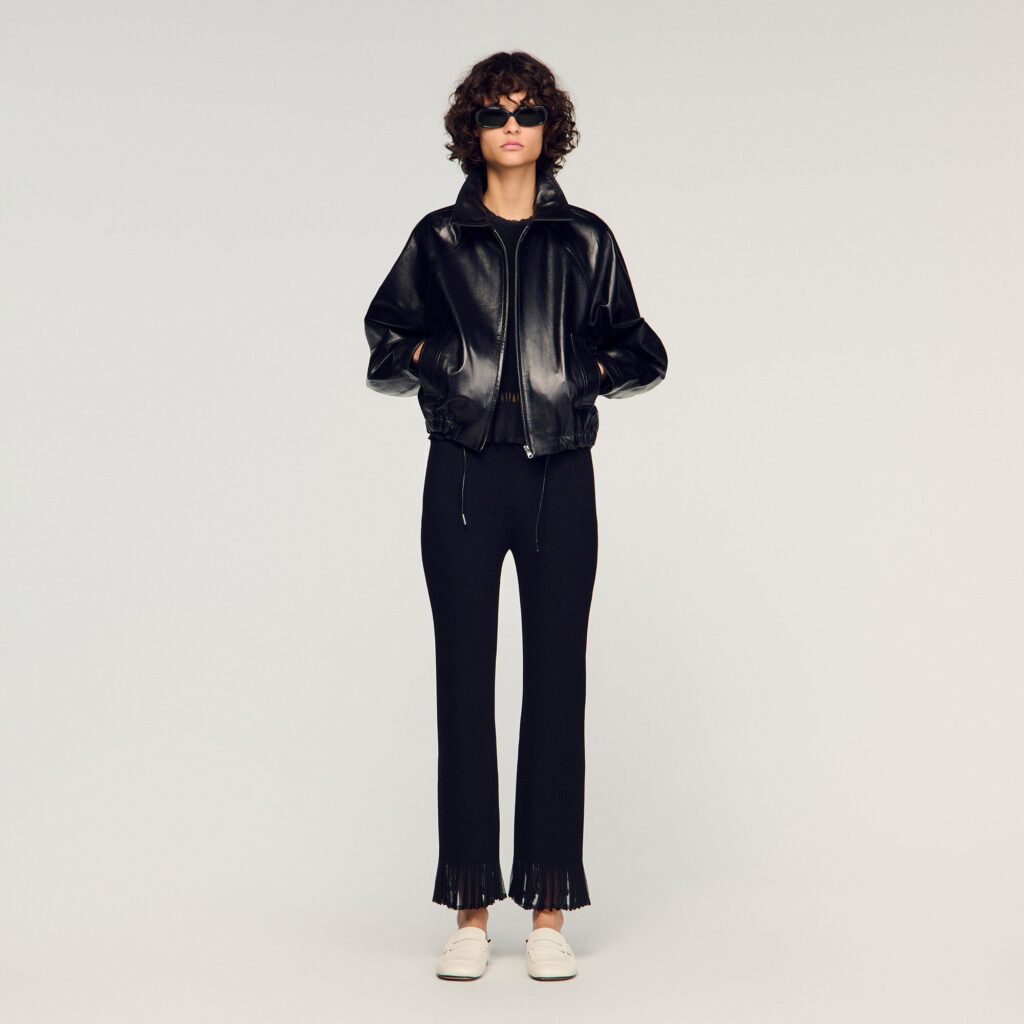 Pantalon volanté en maille