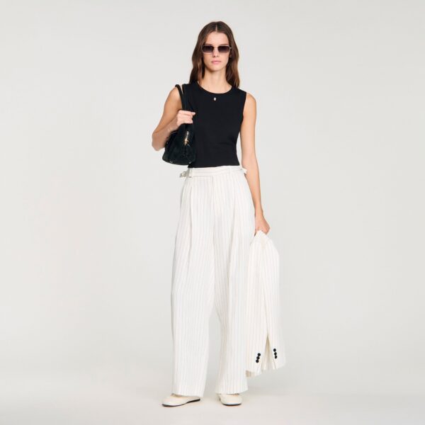 Pantalon de tailleur à rayures