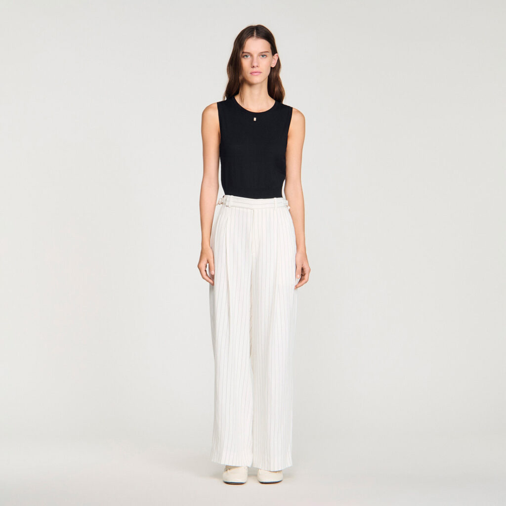 Pantalon de tailleur à rayures
