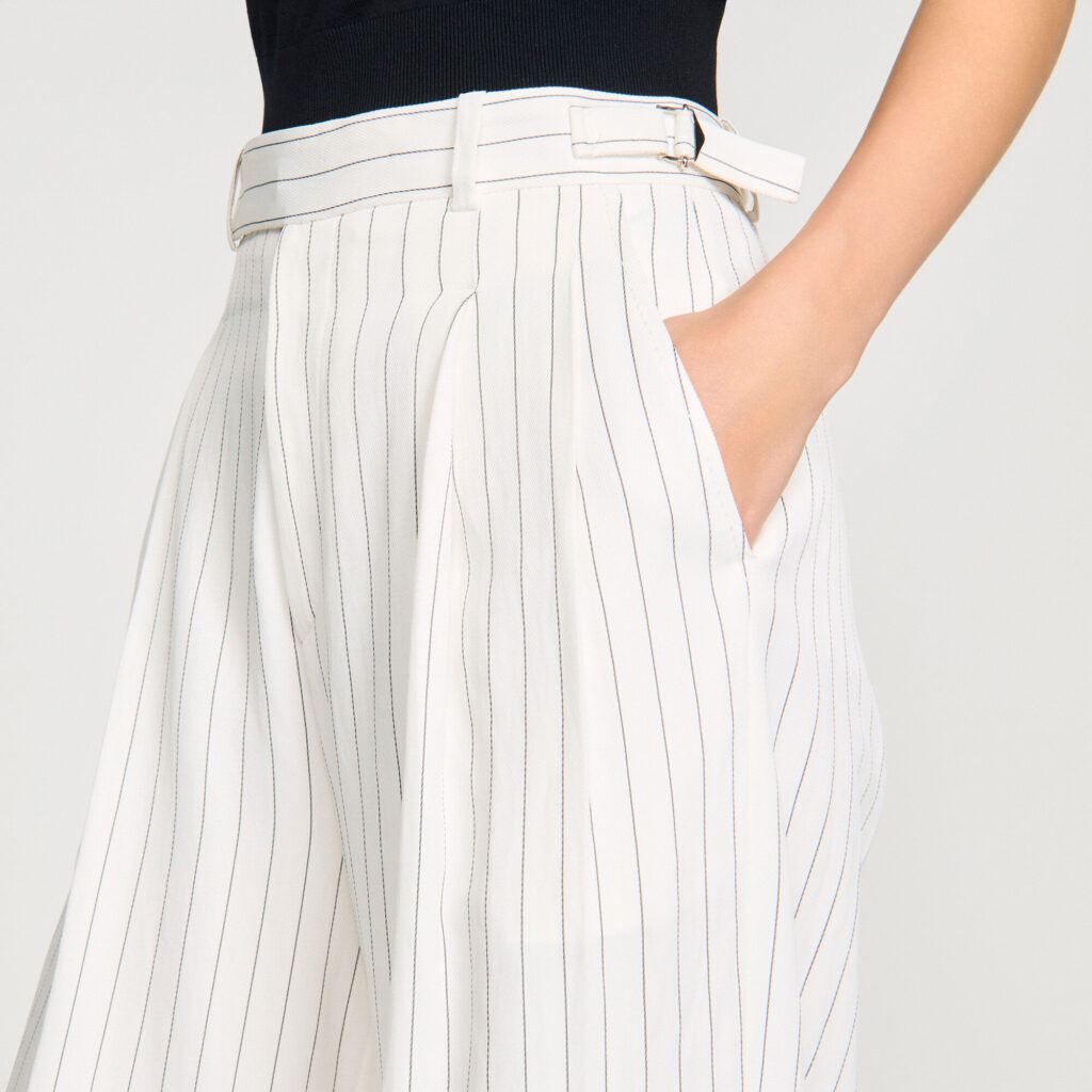 Pantalon de tailleur à rayures