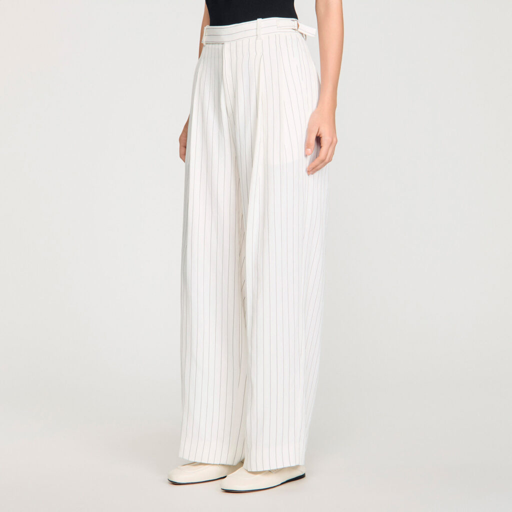 Pantalon de tailleur à rayures