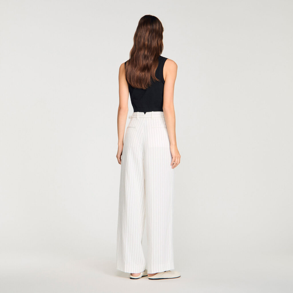 Pantalon de tailleur à rayures