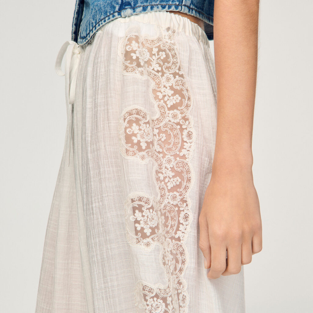 Pantalon large créponné