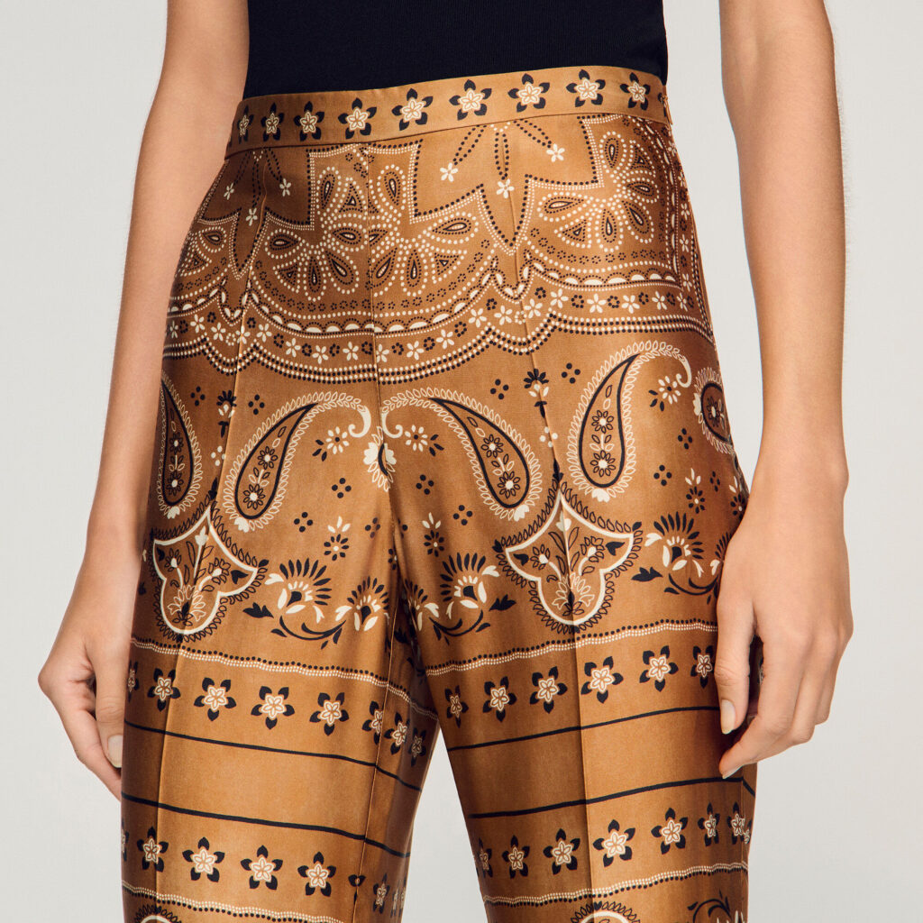 Pantalon fluide à imprimé bandana