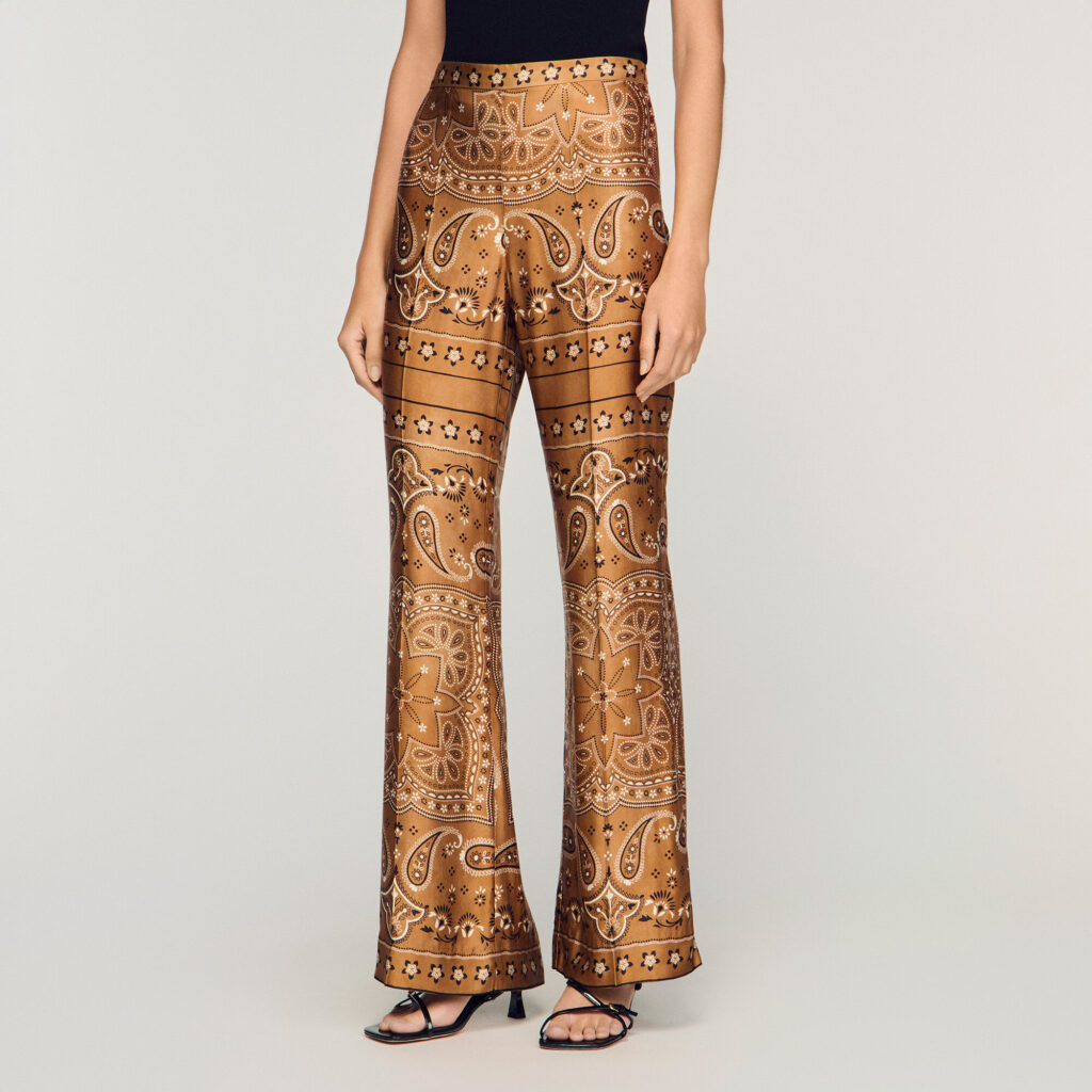 Pantalon fluide à imprimé bandana