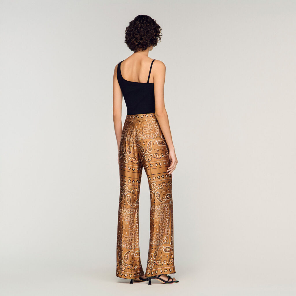 Pantalon fluide à imprimé bandana