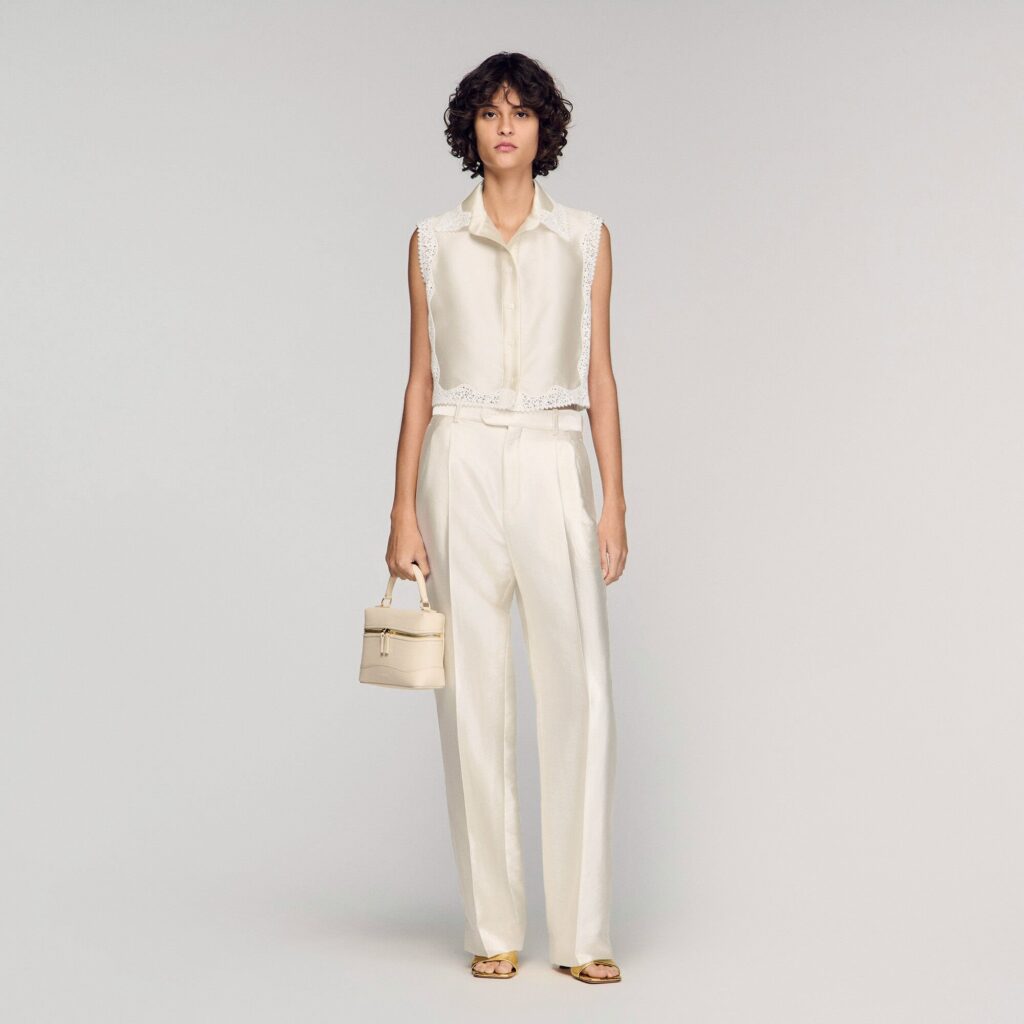Pantalon satiné