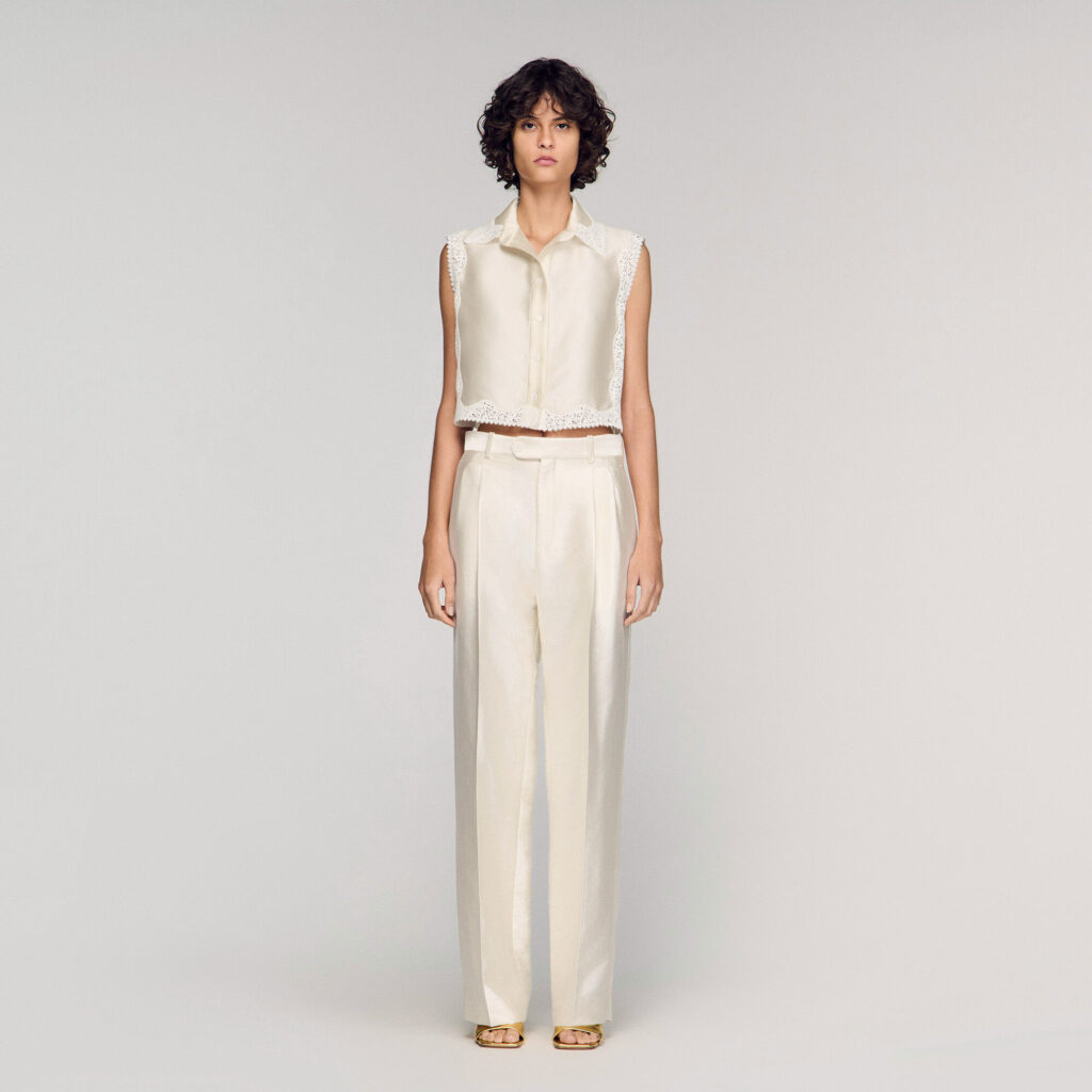 Pantalon satiné