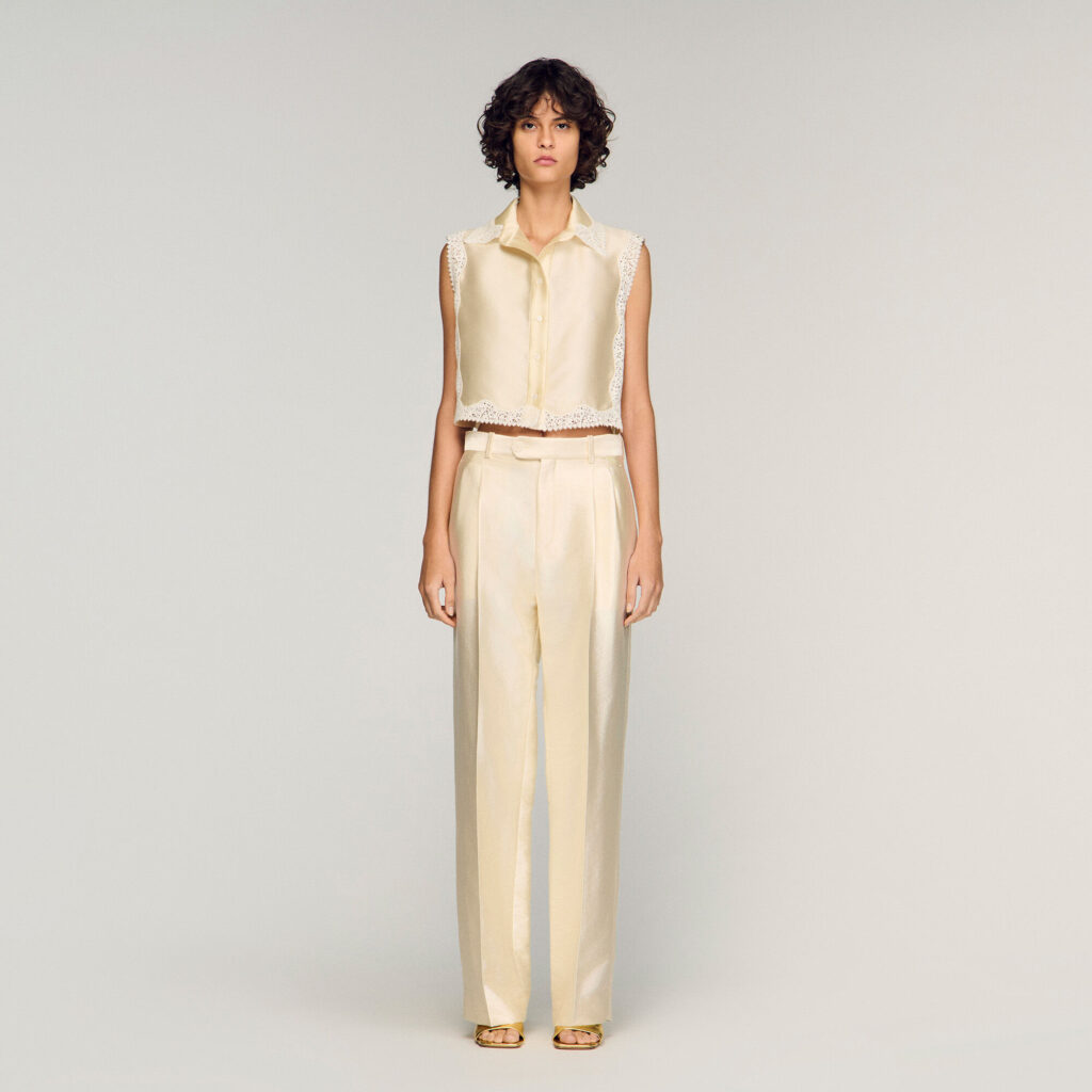 Pantalon satiné