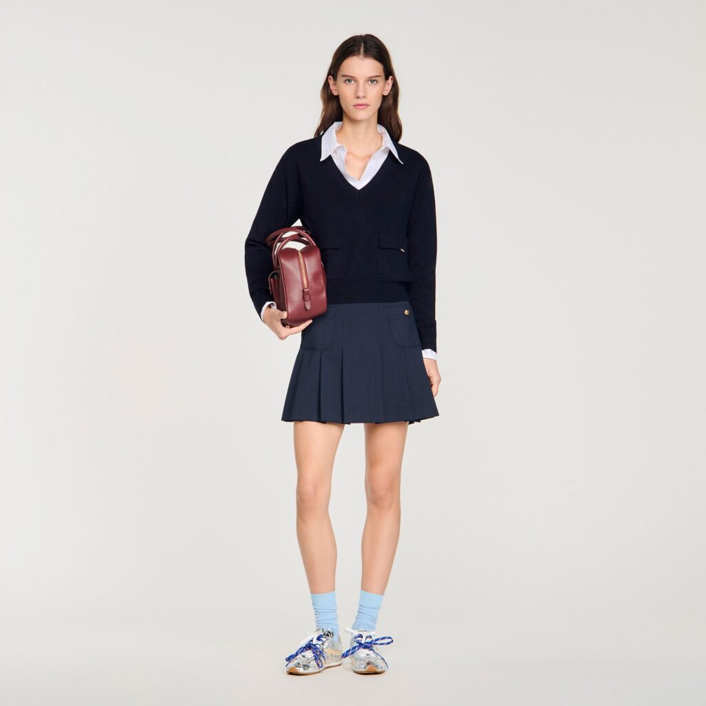 Pull en laine à col V
