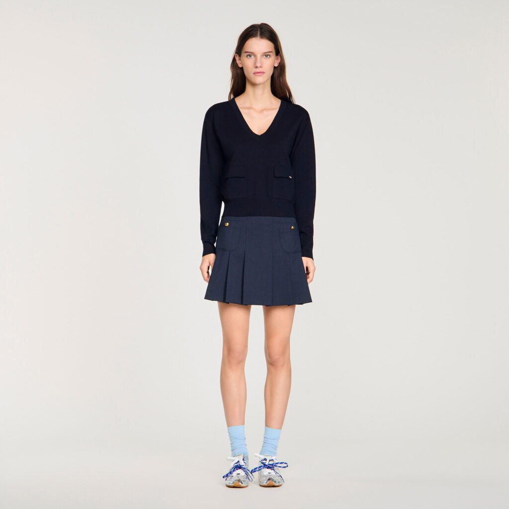 Pull en laine à col V