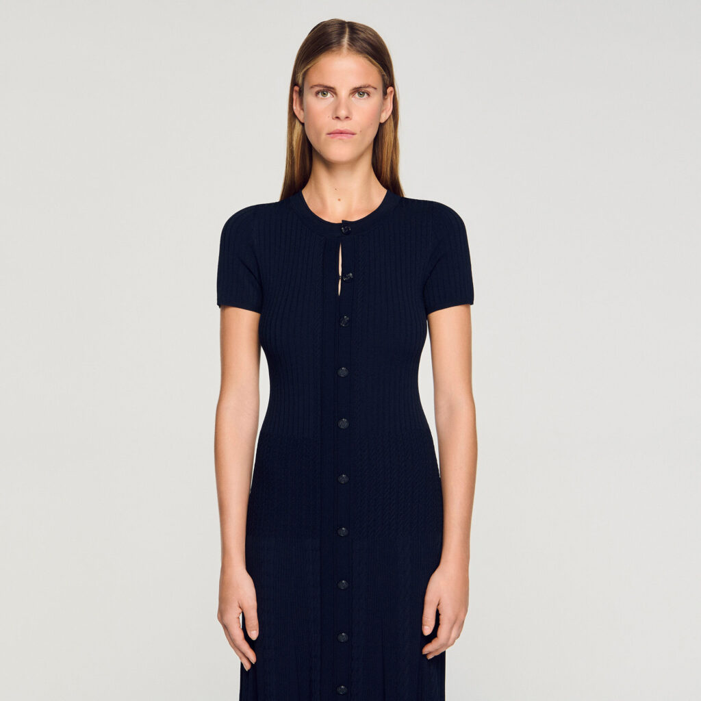 Robe longue en maille